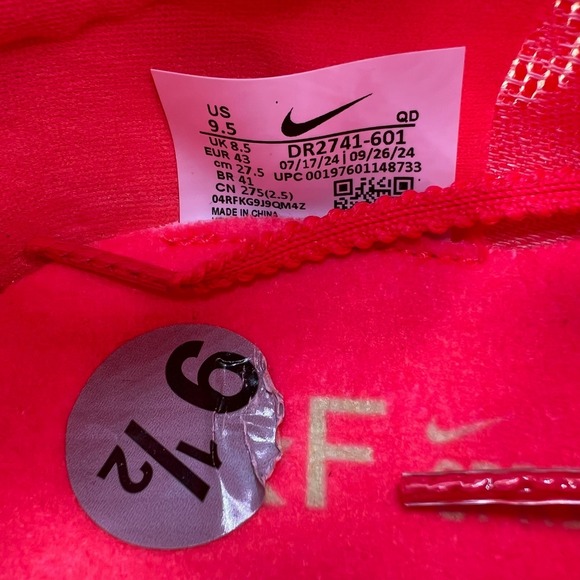 Nike Zoom Ja Fly 4 Track Spikes Men's 9.5 Bright Crimson Volt DR2741-601 NEW - Picture 9 of 10